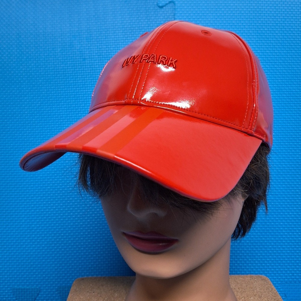 Ivy Park X Adidas Originals Baseball Cap Red Latex Beyoncé One Size Fits Most - Picture 12 of 12
